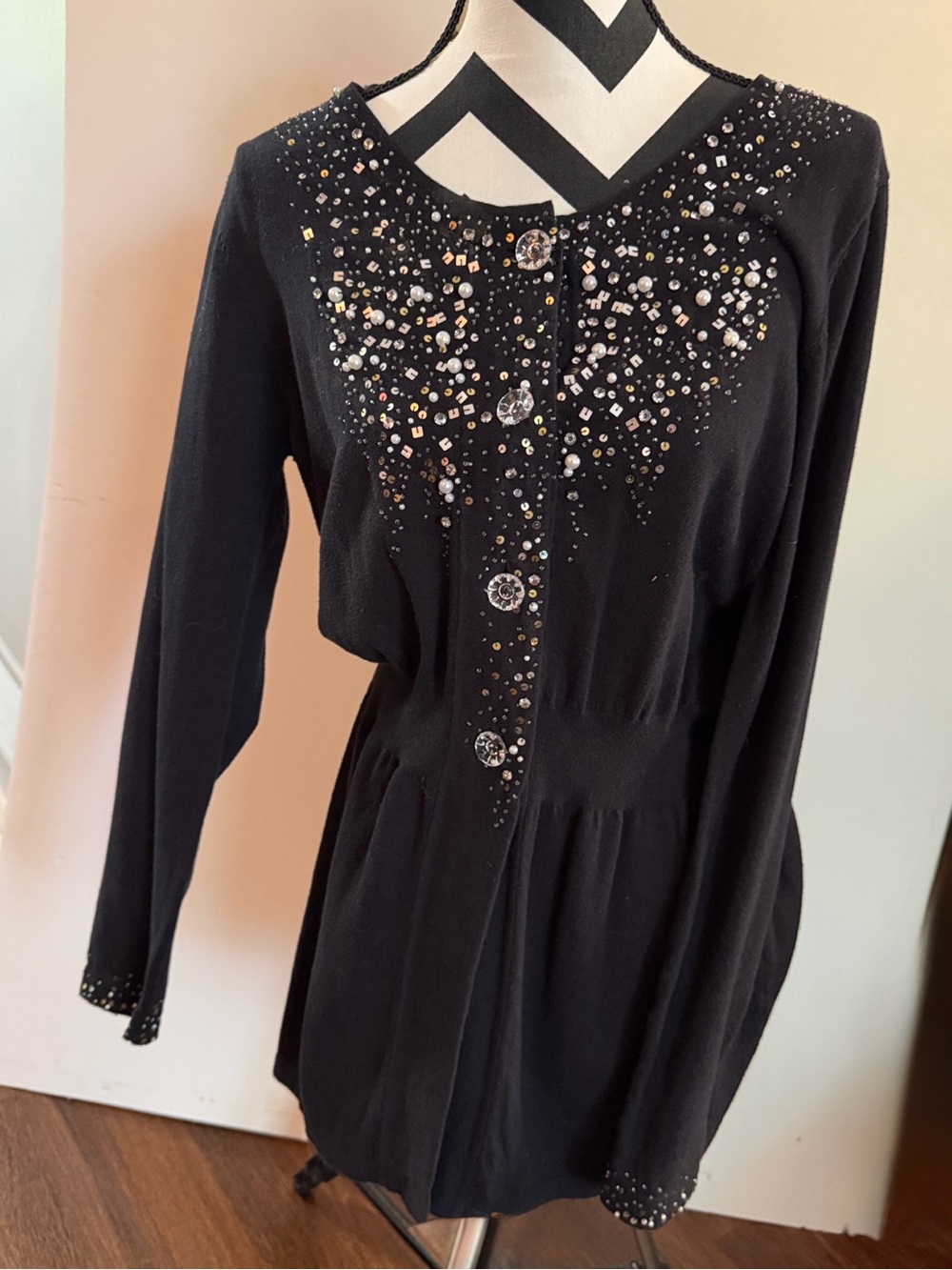 Cynthia Rowley Black Top with Sparkling Top🌹
